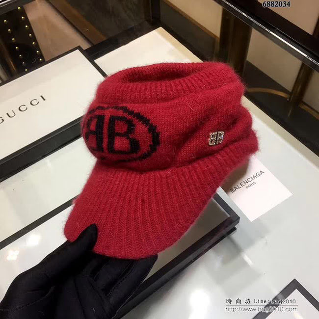 BALENCIAGA巴黎世家 高端款 保暖針織鴨舌帽 6882034 LLWJ8472